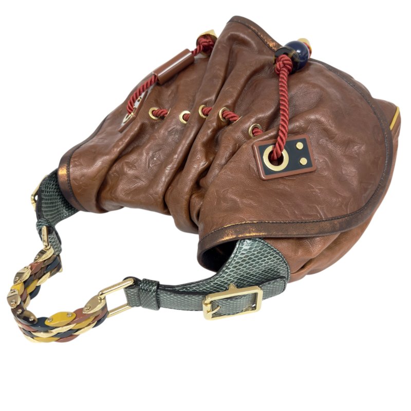 LOUIS VUITTON *年度限定* Kalahari 蛇皮拼老花壓紋 肩背包-14