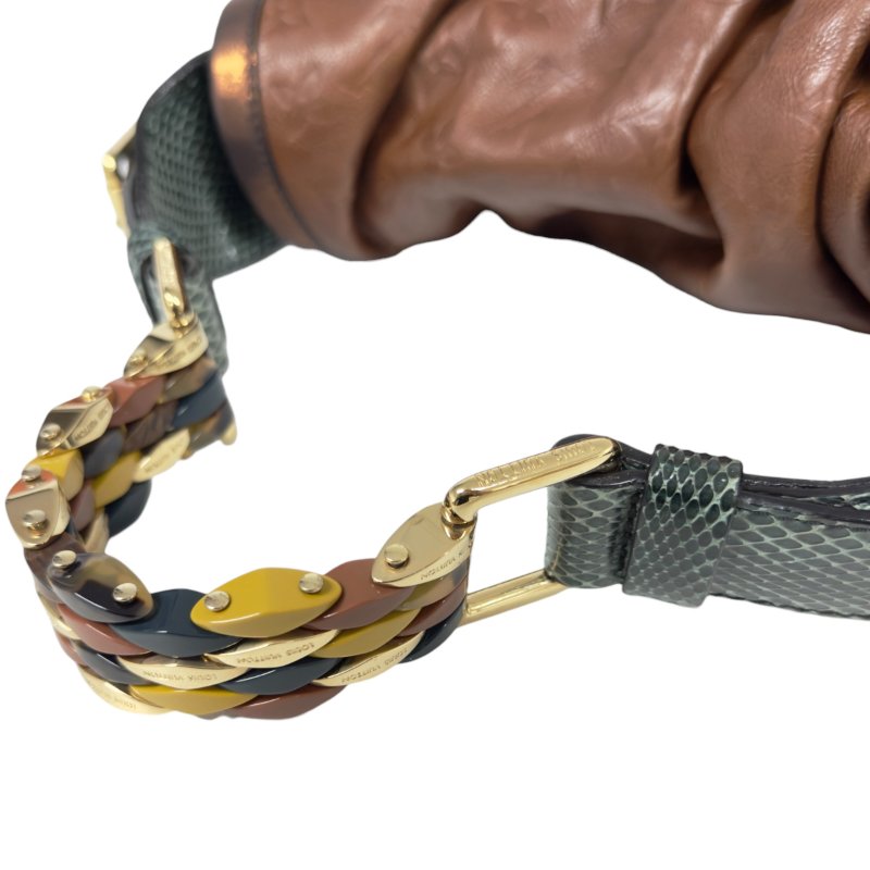 LOUIS VUITTON *年度限定* Kalahari 蛇皮拼老花壓紋 肩背包-15
