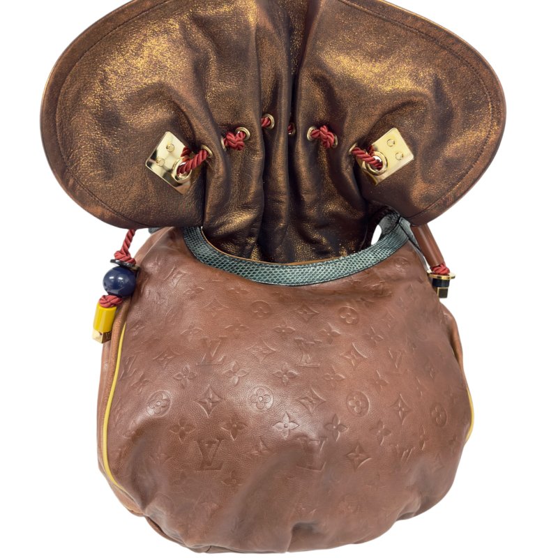 LOUIS VUITTON *年度限定* Kalahari 蛇皮拼老花壓紋 肩背包-16