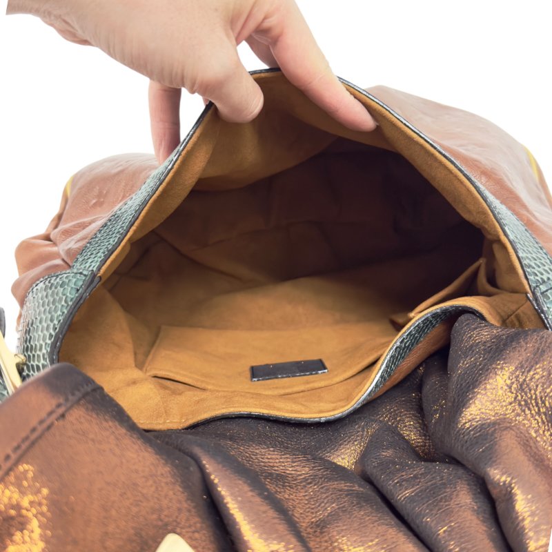 LOUIS VUITTON *年度限定* Kalahari 蛇皮拼老花壓紋 肩背包-17