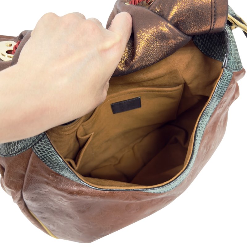 LOUIS VUITTON *年度限定* Kalahari 蛇皮拼老花壓紋 肩背包-18