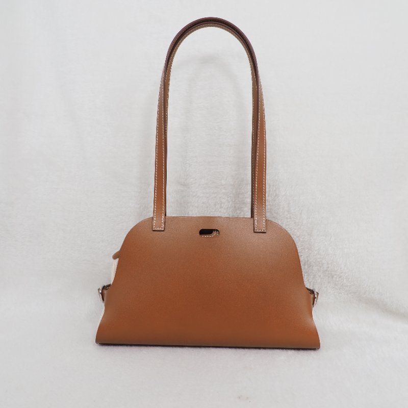 Hermes Tablier Sellier 愛馬仕 金棕色銀扣單肩包-1