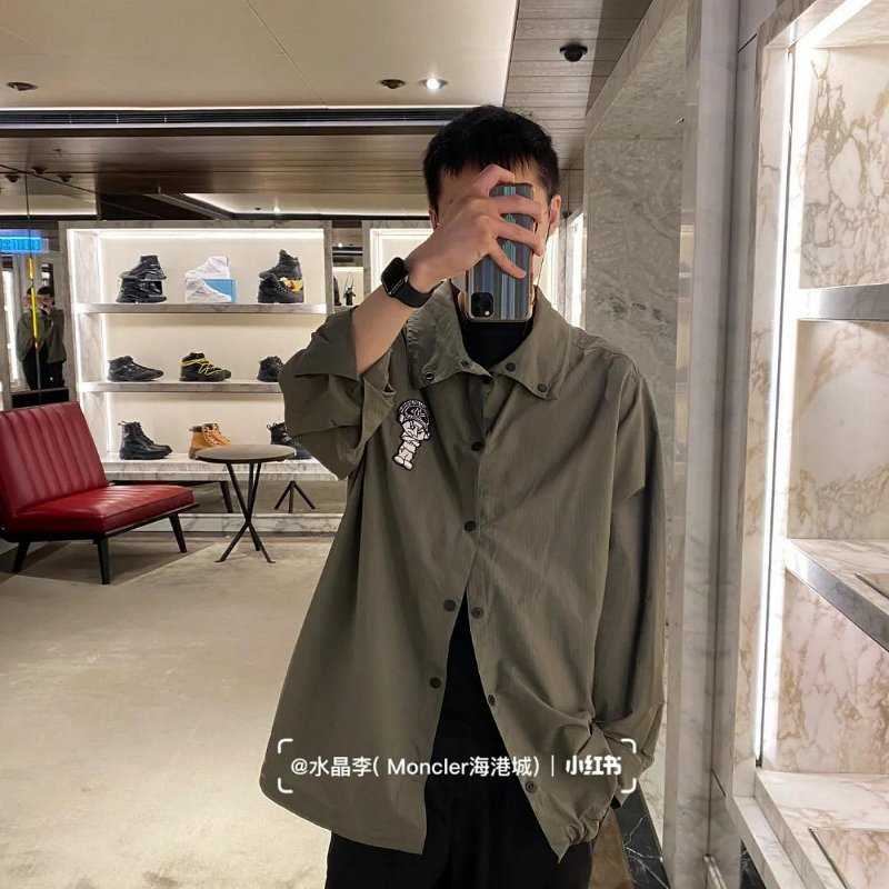 💎Han's house精品服飾💎moncler 聯名 1952 尼龍 風衣 外套 襯衫 現貨 L 原價21000-7