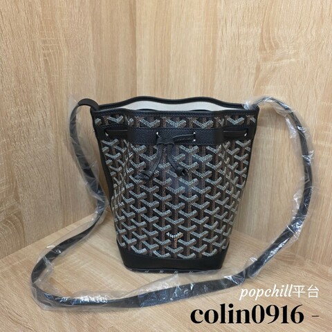 [品況新價甜免等候代購現貨出🥰] Goyard黑老花銀釦Petit Flot Bucket束口斜背水桶包