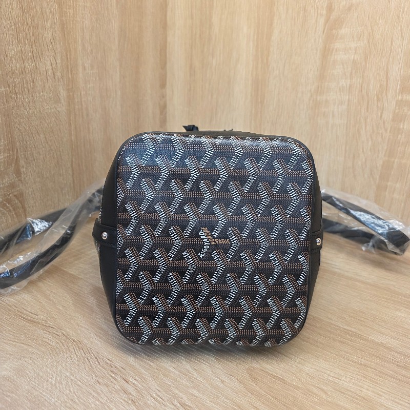 [品況新價甜免等候代購現貨出🥰] Goyard黑老花銀釦Petit Flot Bucket束口斜背水桶包-4