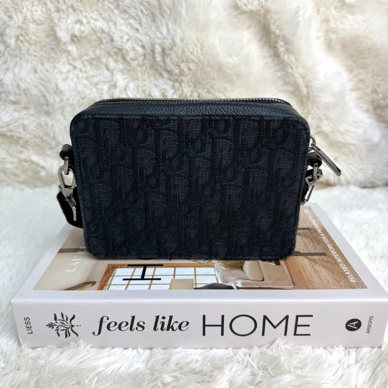 Dior Oblique 黑色 老花 塗層帆布-2