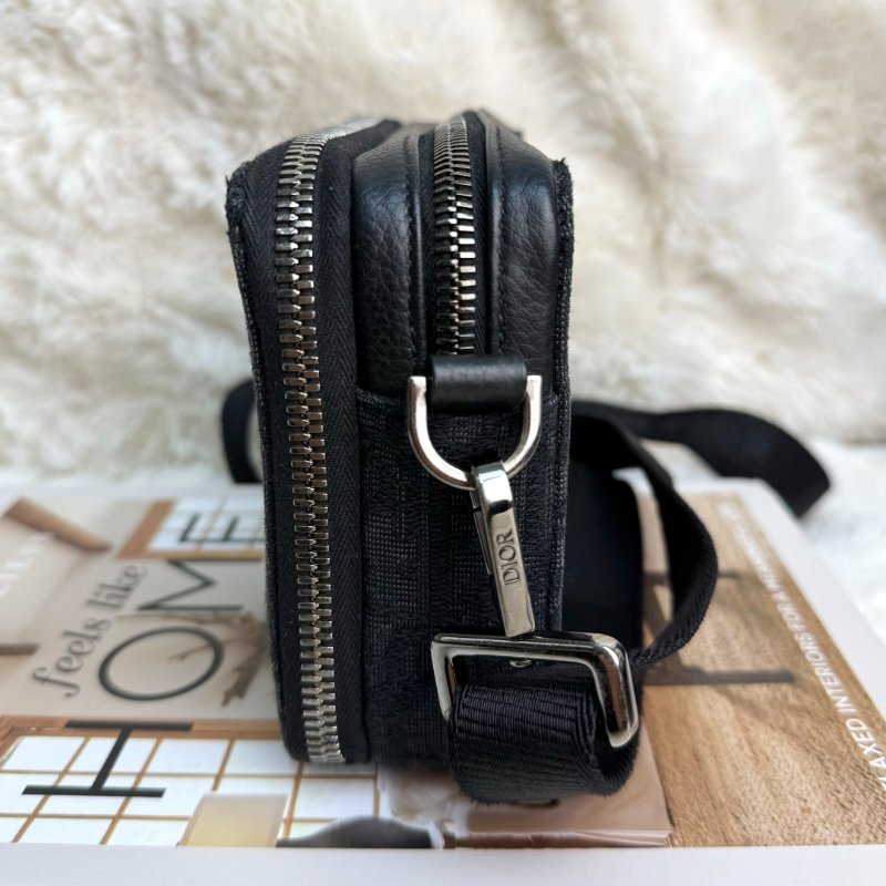 Dior Oblique 黑色 老花 塗層帆布-5