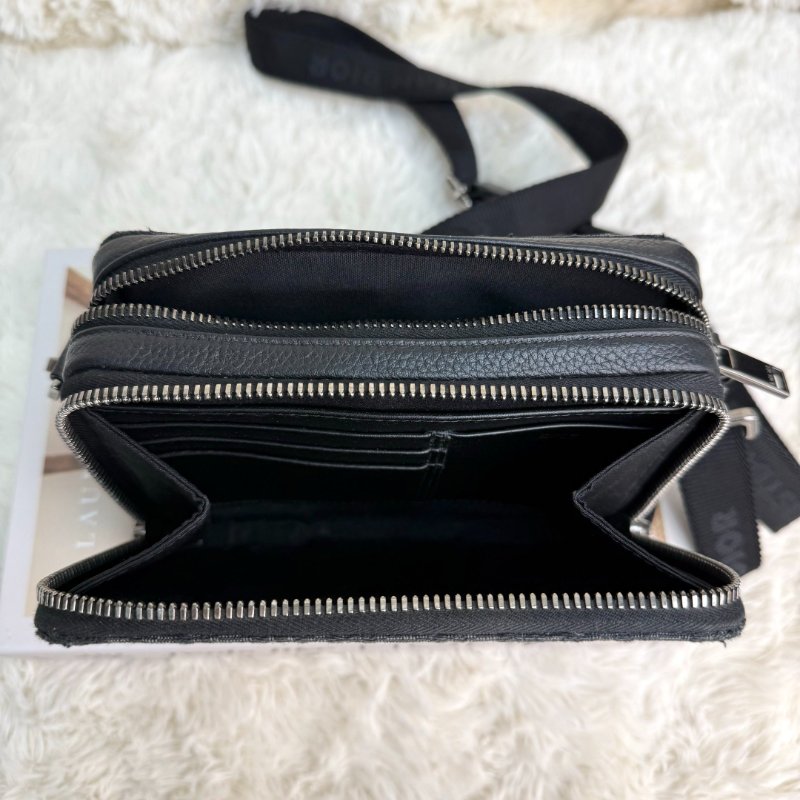 Dior Oblique 黑色 老花 塗層帆布-6