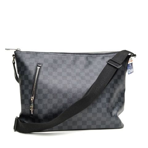 LOUIS VUITTON 黑棋格PVC2012Mick系列單肩斜挎包