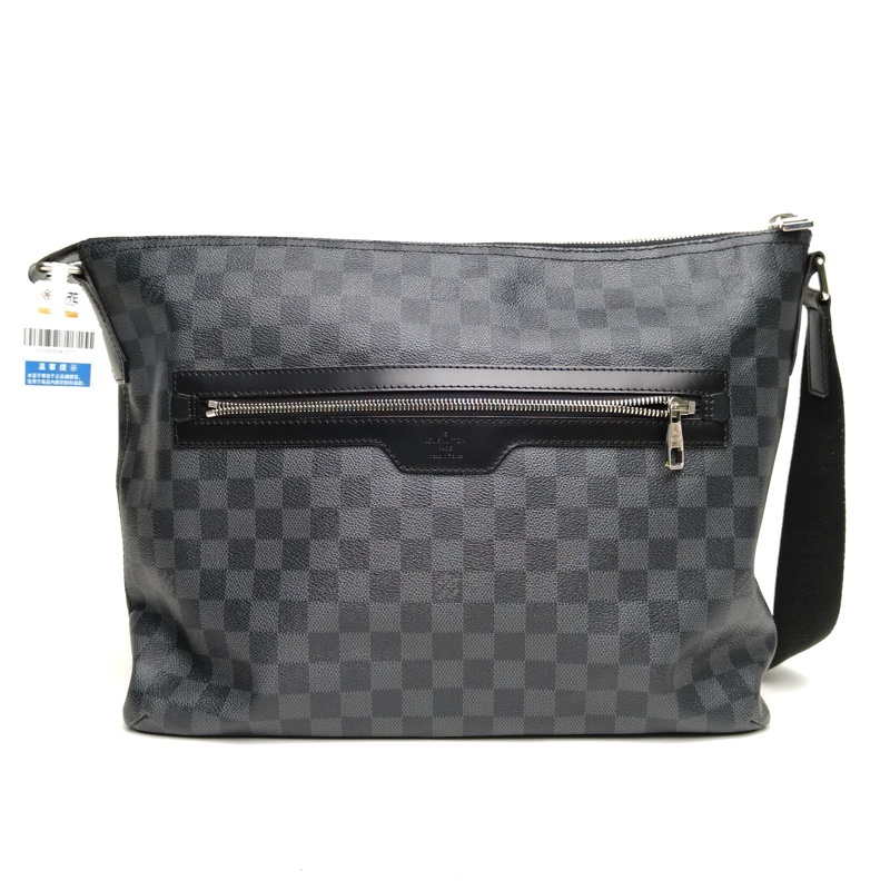 LOUIS VUITTON 黑棋格PVC2012Mick系列單肩斜挎包-2