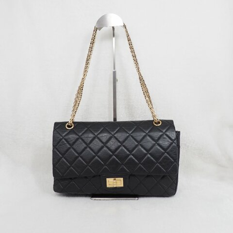 Chanel 2.55 jumbo 31cm 香奈兒黑色牛皮口蓋翻蓋包
