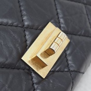 Chanel 2.55 jumbo 31cm 香奈兒黑色牛皮口蓋翻蓋包-25