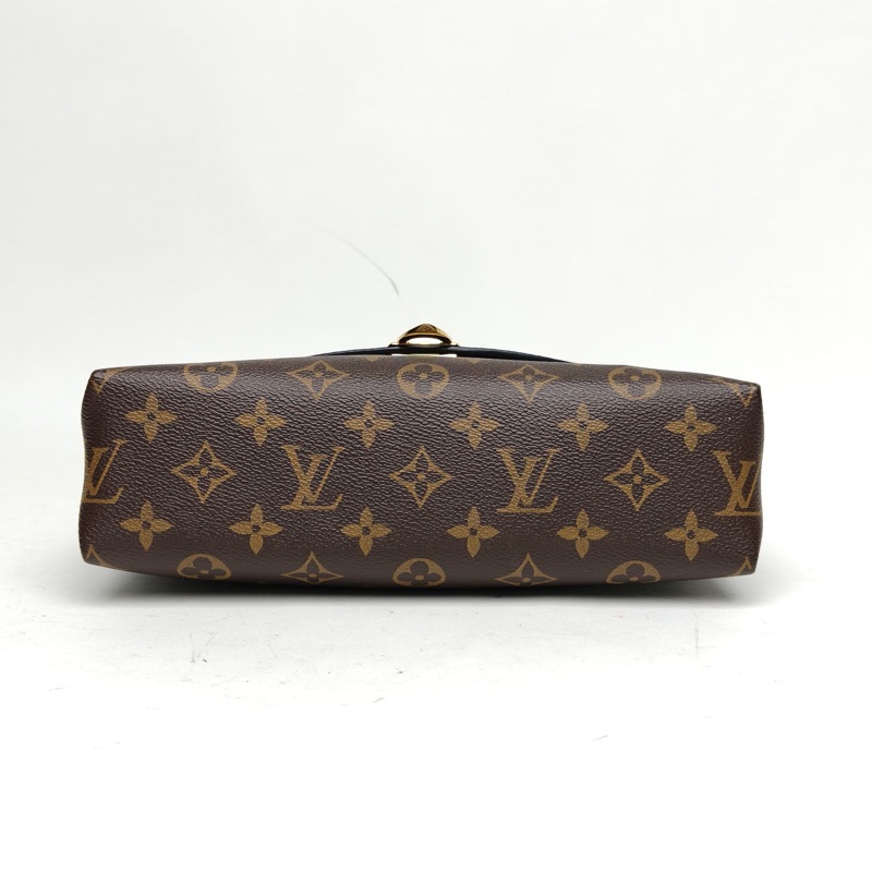 LOUIS VUITTON SAINTPLACIDE黑色PVC金扣2018老花肩背包-3
