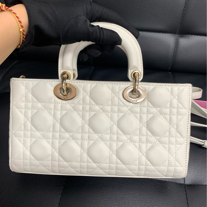 dior 迪奧 橫版戴妃中號 22年白金。-3