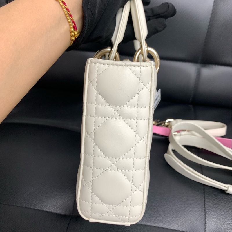 dior 迪奧 橫版戴妃中號 22年白金。-4