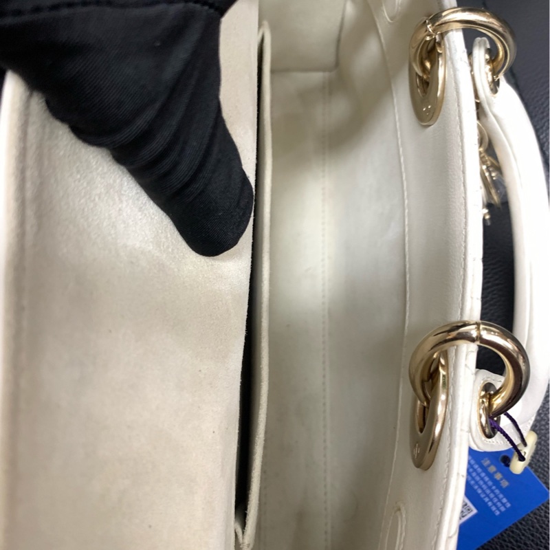 dior 迪奧 橫版戴妃中號 22年白金。-7