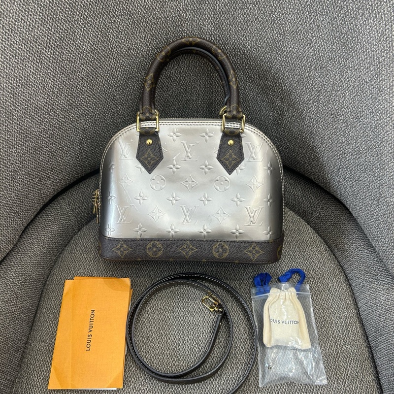 98新 LV 路易威登限定款拼色拼老花Alma bb手提斜挎包-1