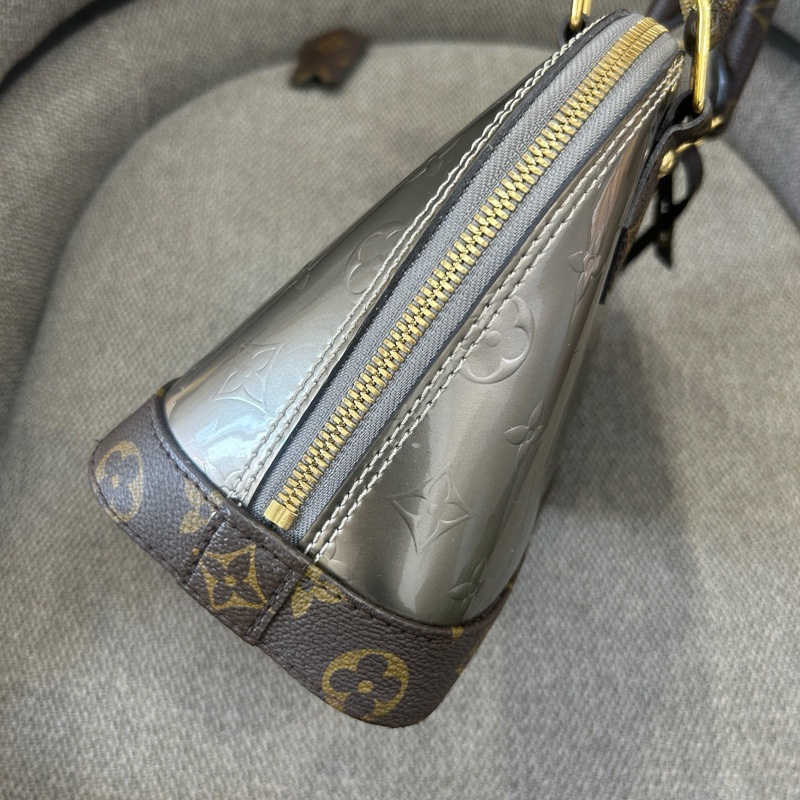 98新 LV 路易威登限定款拼色拼老花Alma bb手提斜挎包-3