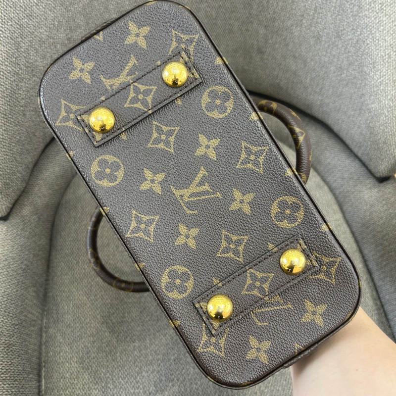 98新 LV 路易威登限定款拼色拼老花Alma bb手提斜挎包-4