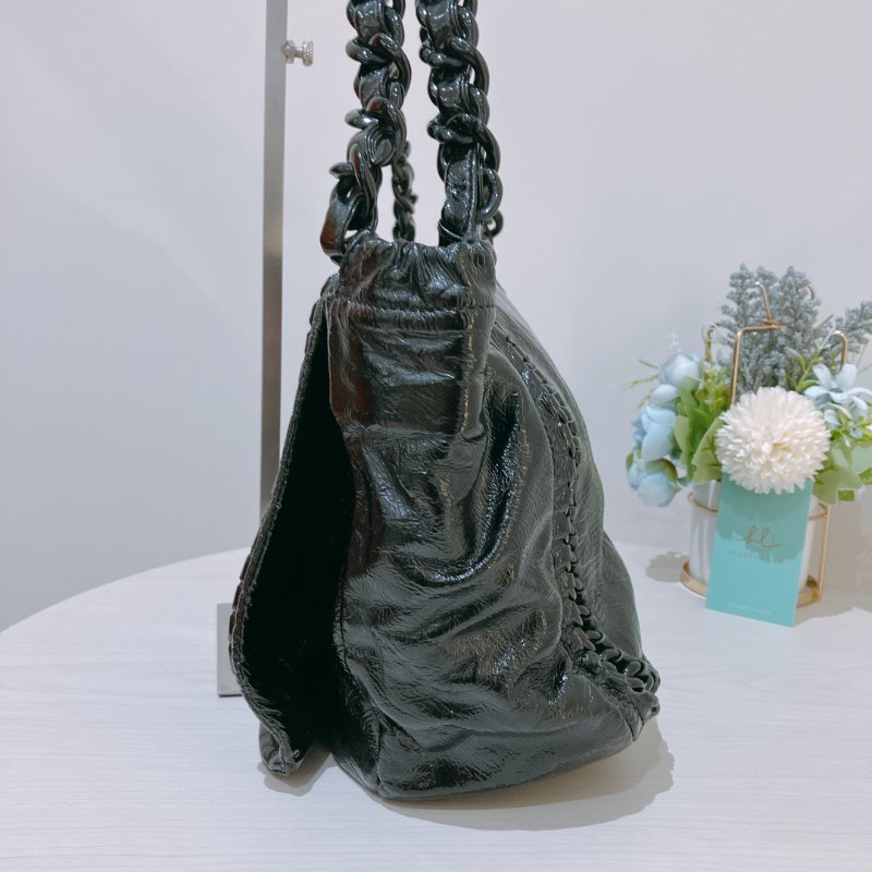 TK2057 Chanel 香奈兒CC字單肩包包 Luxe Ligne Chain Flap Bag Calfskin Black-4