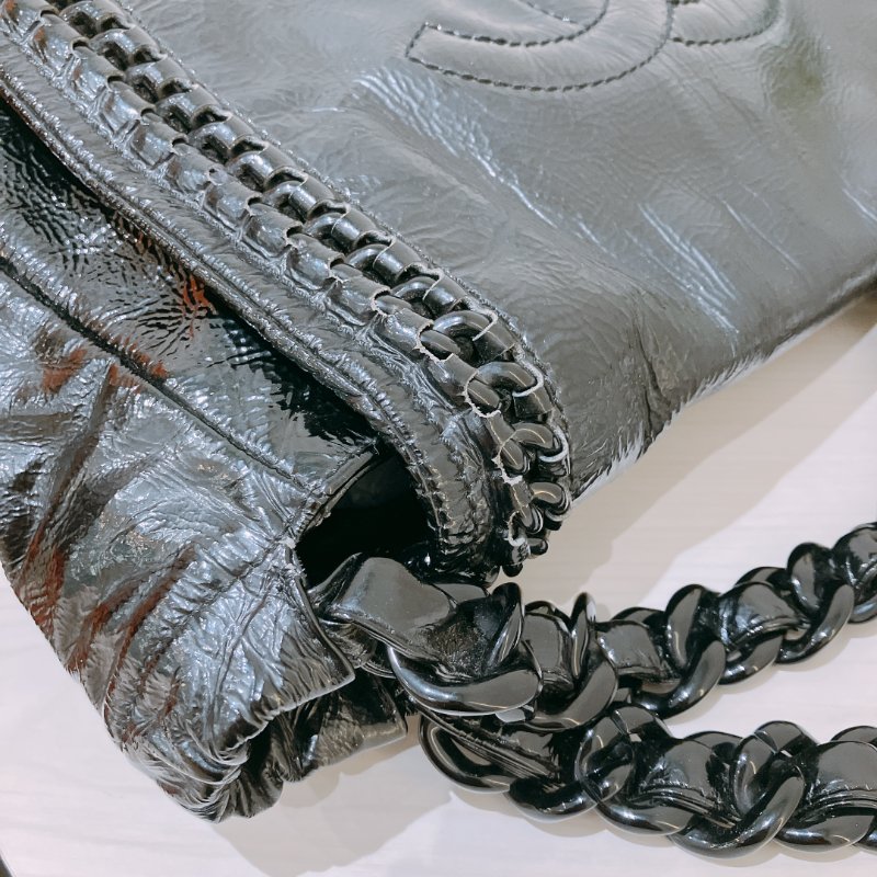TK2057 Chanel 香奈兒CC字單肩包包 Luxe Ligne Chain Flap Bag Calfskin Black-7