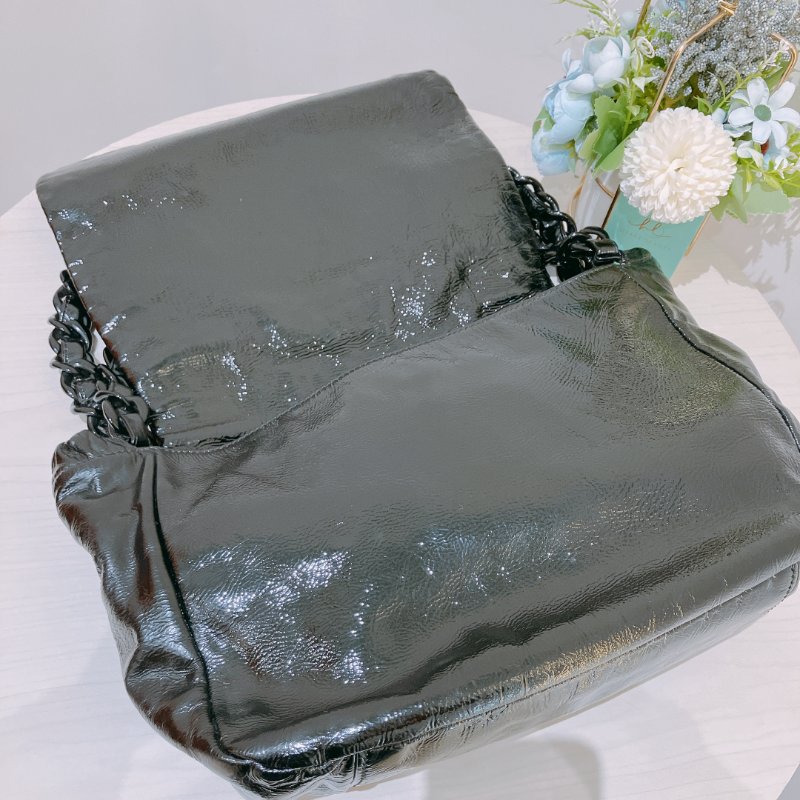 TK2057 Chanel 香奈兒CC字單肩包包 Luxe Ligne Chain Flap Bag Calfskin Black-14