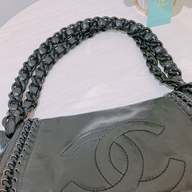TK2057 Chanel 香奈兒CC字單肩包包 Luxe Ligne Chain Flap Bag Calfskin Black-31