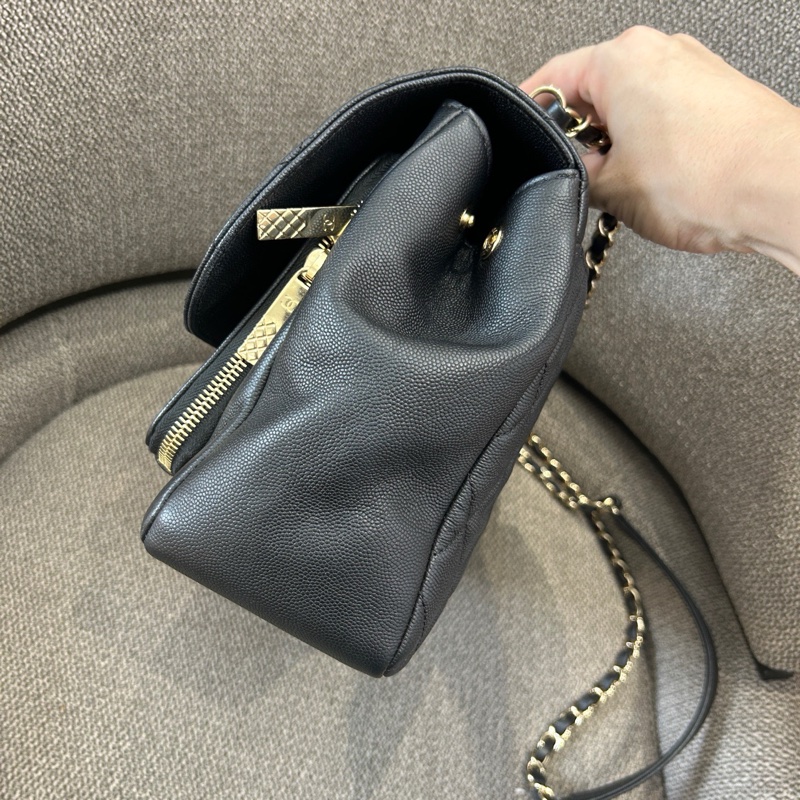 Chanel 香奈兒 荔枝紋牛皮郵差斜挎包-2