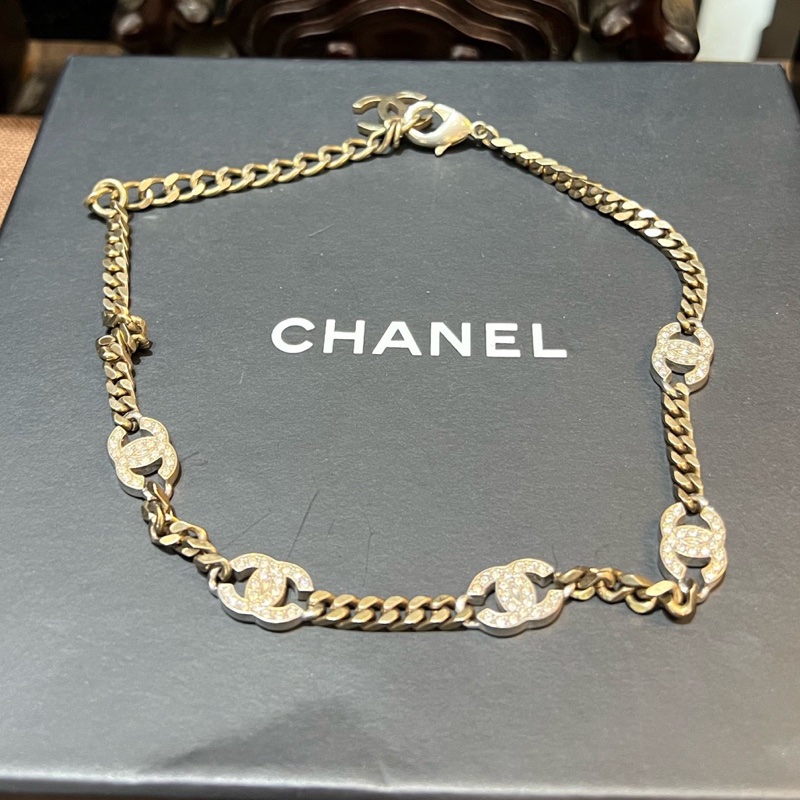 Chanel 香奈兒 帶鑽五花 項鏈-3