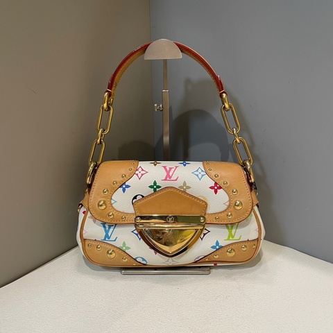 Lv/路易威登 中古白三彩夢露手提單肩包