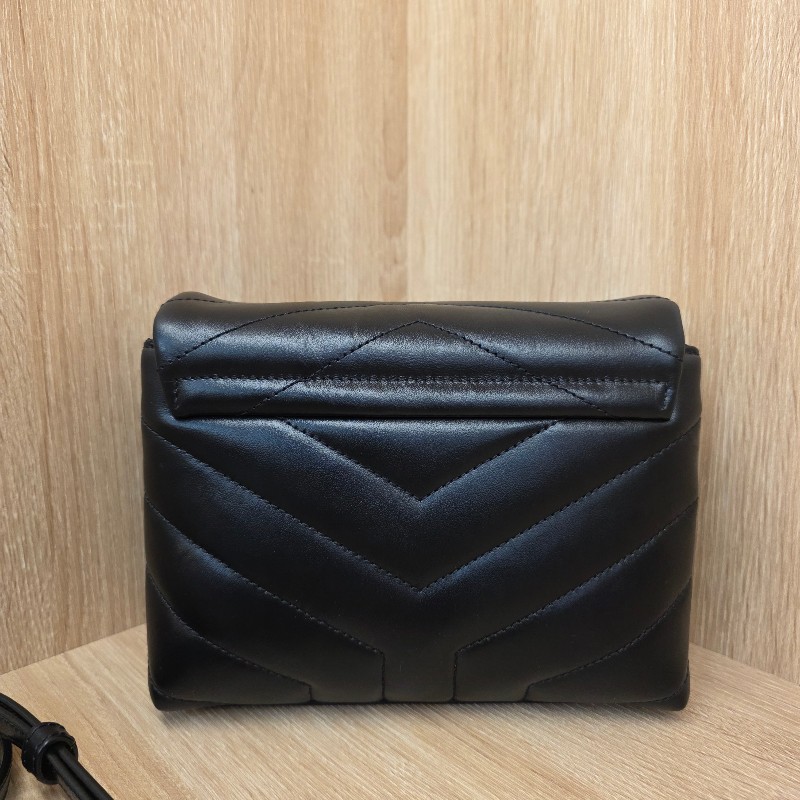 [YSL專櫃銷量王😍] YSL黑牛皮金釦LouLouToy斜背包-2