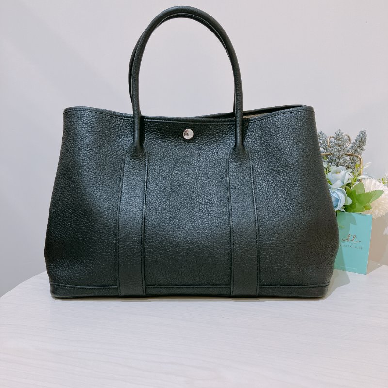 TK2059 Hermes Garden Party 36 TC Noir x PHW Stamp D-2