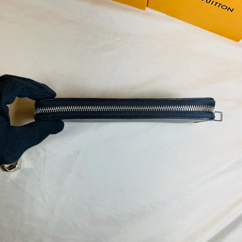 🔥近新美品 LV 路易威登 Louis Vuitton 藍黑棋盤格拉鍊14卡 長夾-8
