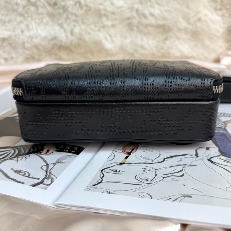 Dior Oblique 黑色 老花 牛皮 印花-5