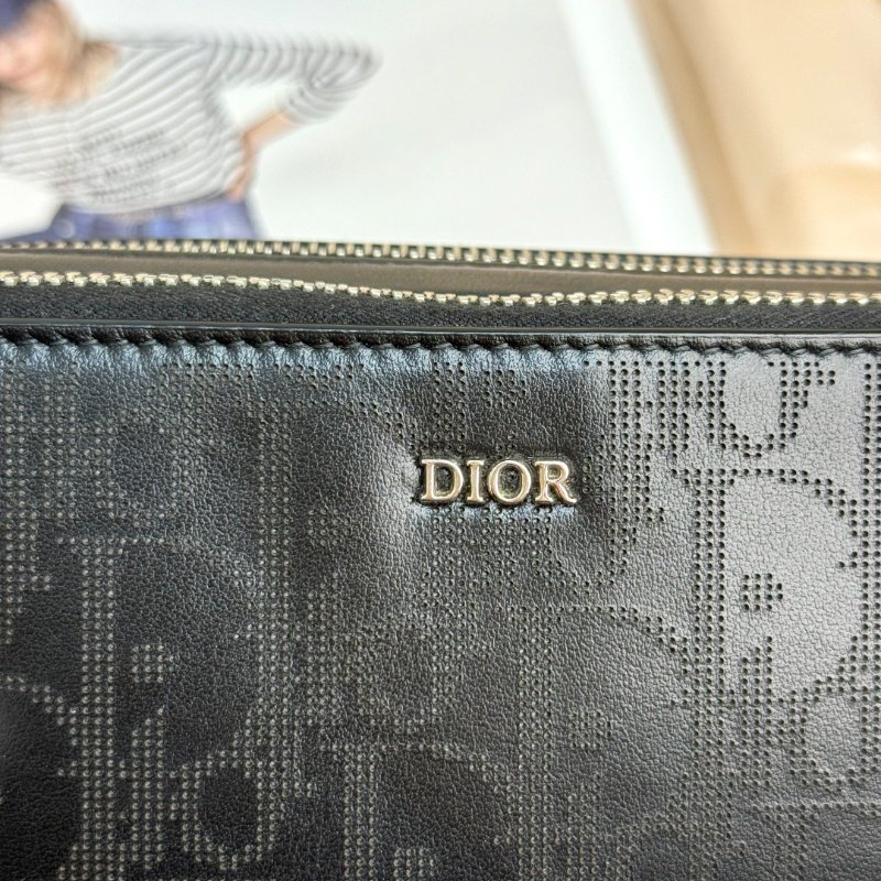 Dior Oblique 黑色 老花 牛皮 印花-6