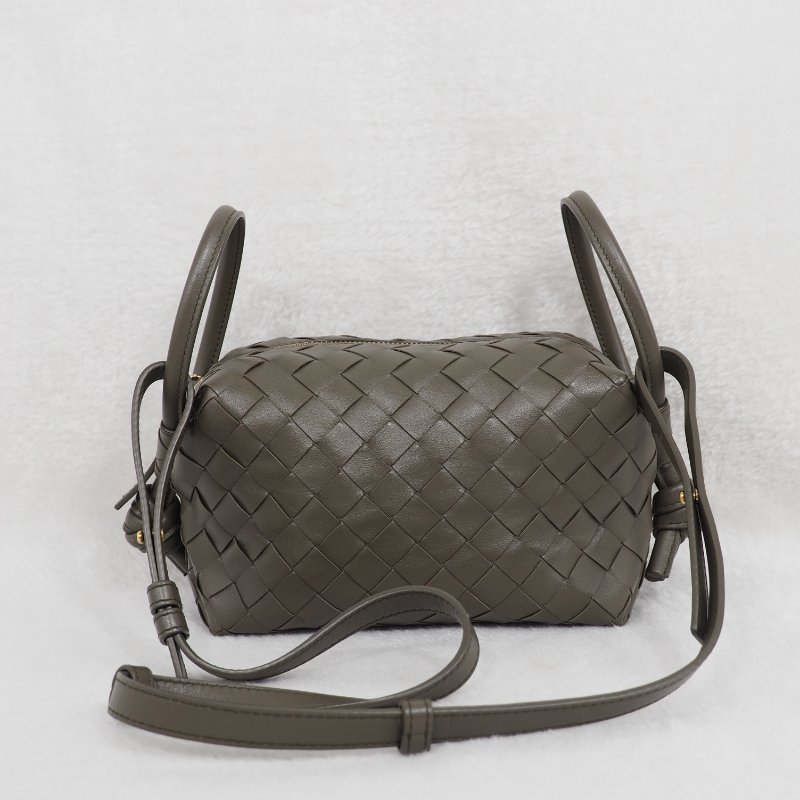 Bottega Veneta BV 葆蝶 Handle Loop Small 軍綠色斜挎包-1