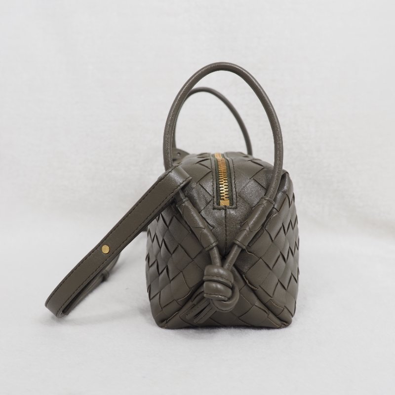 Bottega Veneta BV 葆蝶 Handle Loop Small 軍綠色斜挎包-3