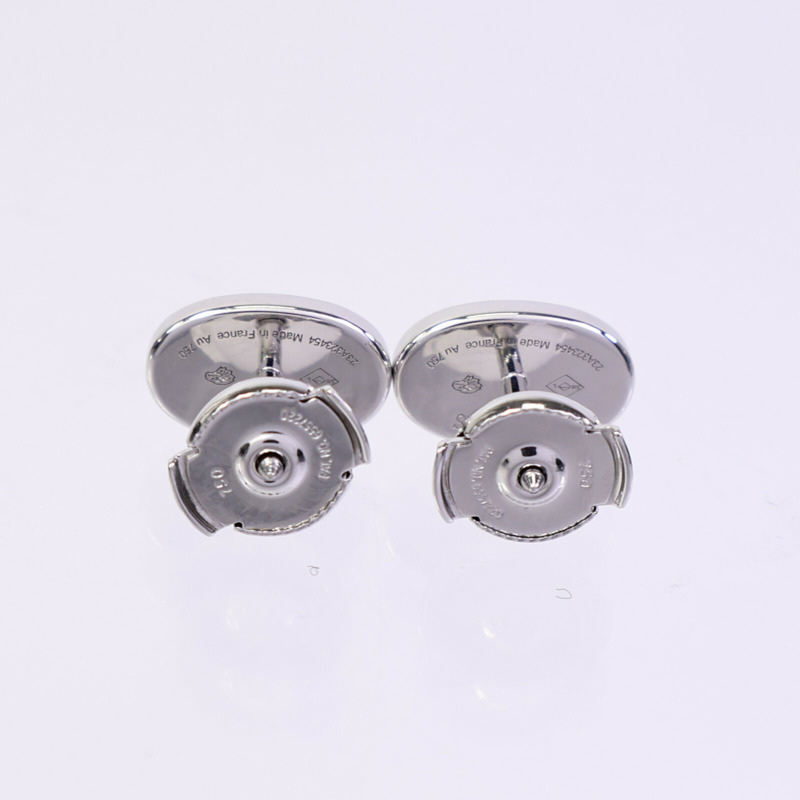 HERMES 18K白金Chaine d'ancre Contour Stud Earrings鑽石耳環-3