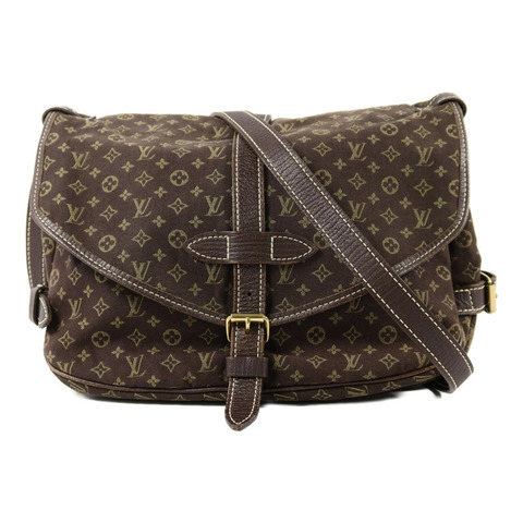 LOUIS VUITTON Monogram Mini Lin Saumur 30肩背袋