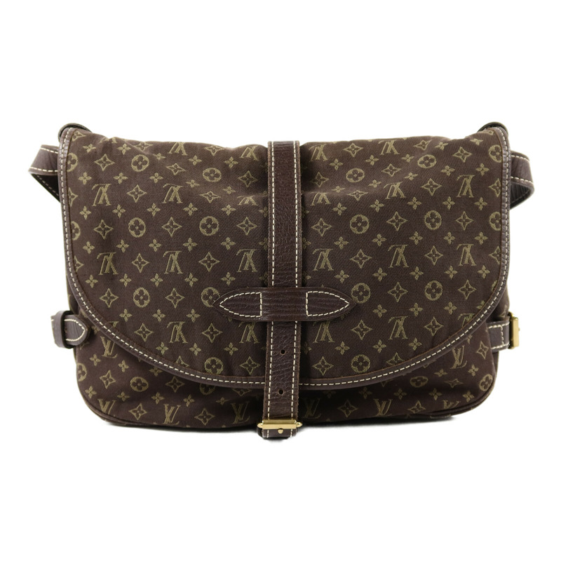 LOUIS VUITTON Monogram Mini Lin Saumur 30肩背袋-1