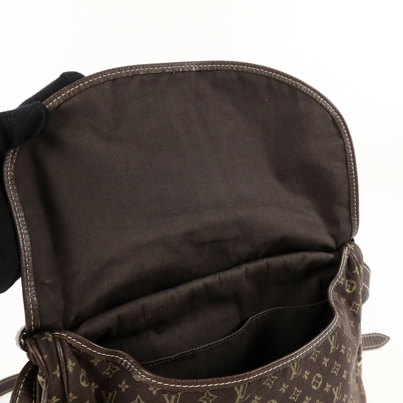 LOUIS VUITTON Monogram Mini Lin Saumur 30肩背袋-6