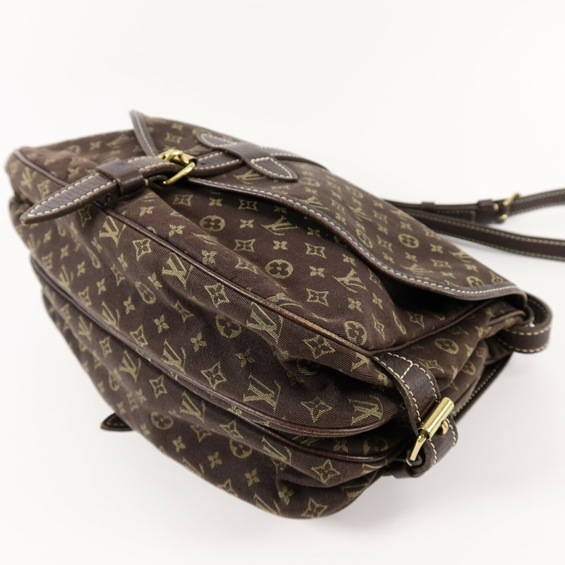 LOUIS VUITTON Monogram Mini Lin Saumur 30肩背袋-10