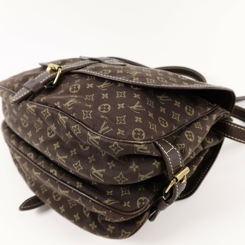 LOUIS VUITTON Monogram Mini Lin Saumur 30肩背袋-12