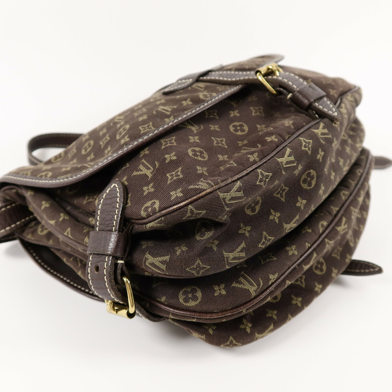 LOUIS VUITTON Monogram Mini Lin Saumur 30肩背袋-13