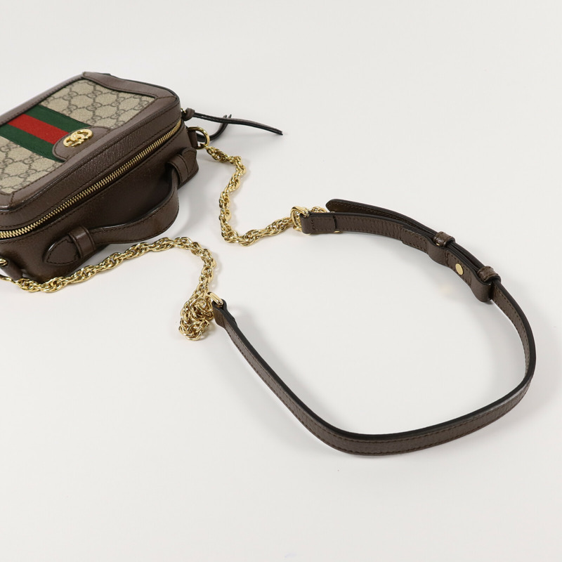 GUCCI 塗層帆布Ophidia GG Mini手挽肩背兩用袋-11