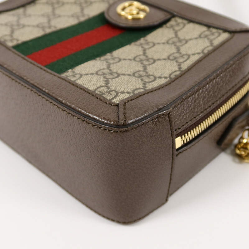 GUCCI 塗層帆布Ophidia GG Mini手挽肩背兩用袋-12