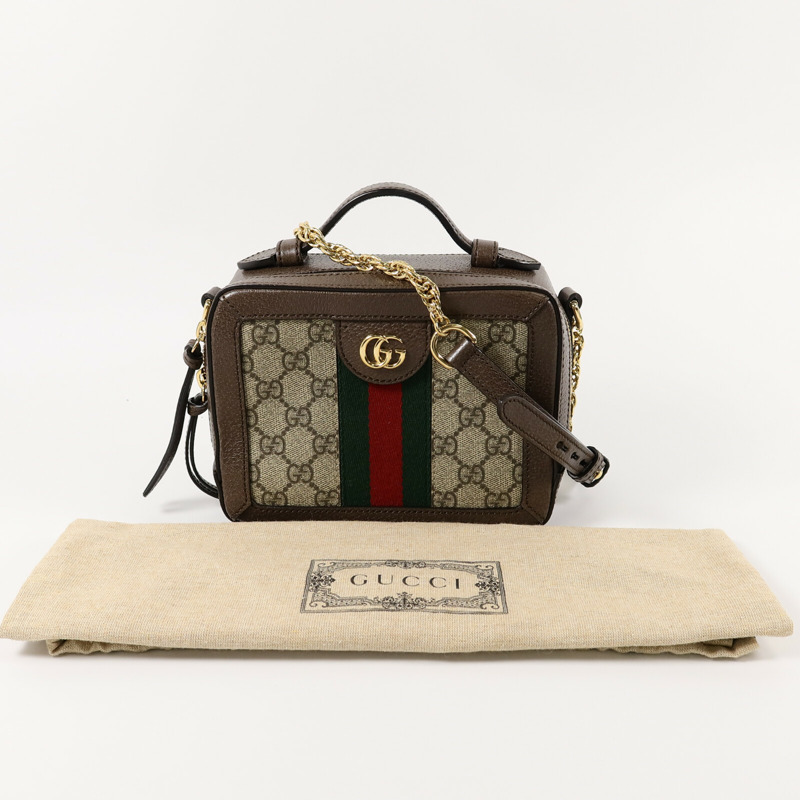 GUCCI 塗層帆布Ophidia GG Mini手挽肩背兩用袋-16