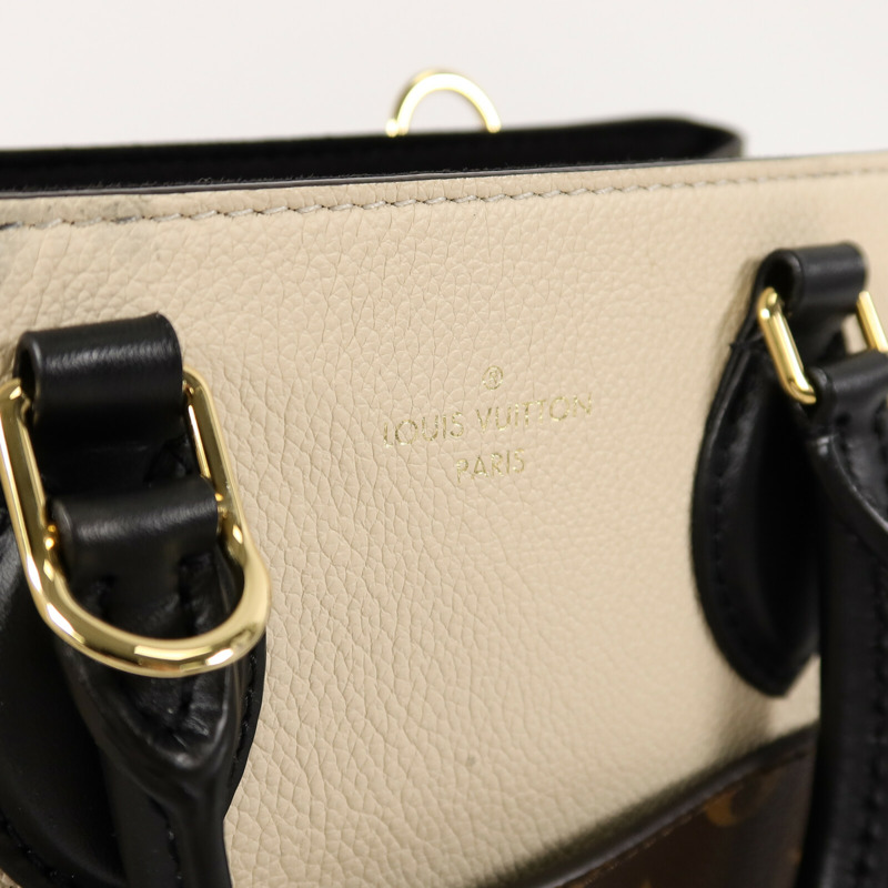 LOUIS VUITTON Monogram/牛皮皮革Fold Tote PM手挽肩背兩用袋-7