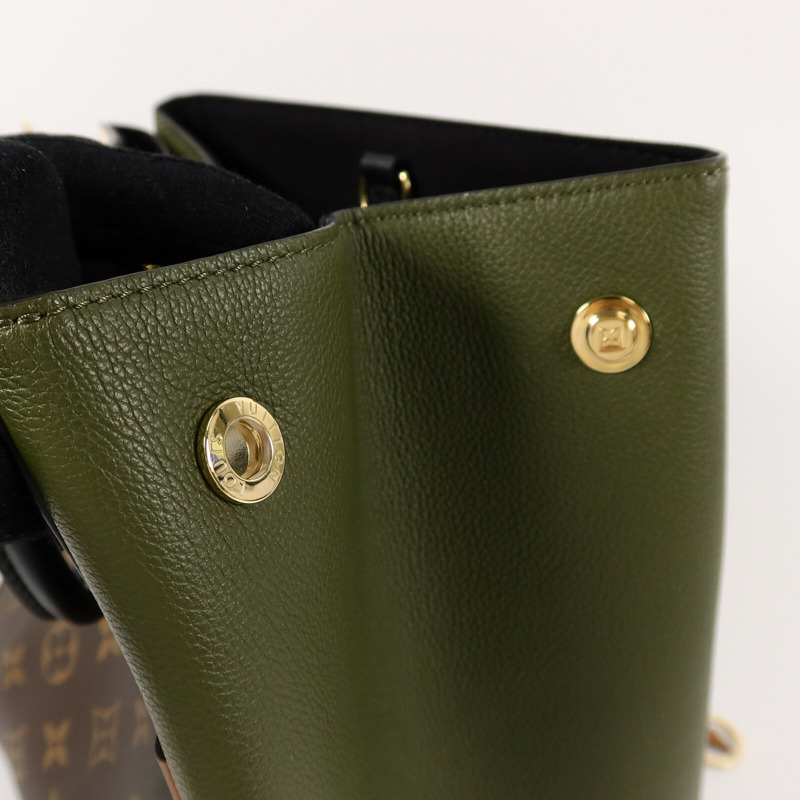 LOUIS VUITTON Monogram/牛皮皮革Fold Tote PM手挽肩背兩用袋-10