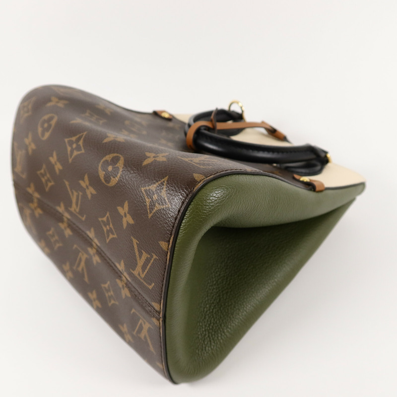 LOUIS VUITTON Monogram/牛皮皮革Fold Tote PM手挽肩背兩用袋-13